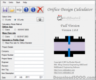 Orifice Design Calculator screenshot